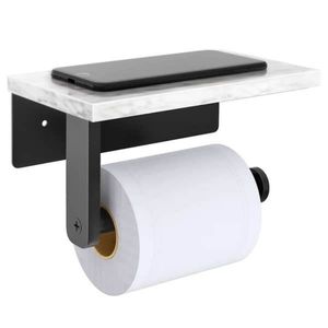 Tussgey Marble Toilet Paper Holder with Shelf